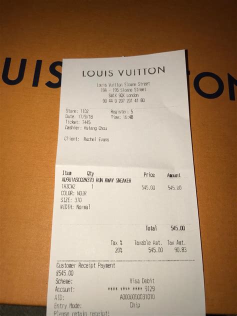 louis vuitton invoice|louis vuitton receipt printable.